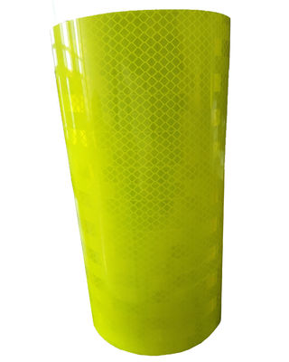 Pellicola vinilica riflettente prismatica PET per segnaletica stradale, rotolo, adesivo ad alta visibilità, colore giallo verde retrò