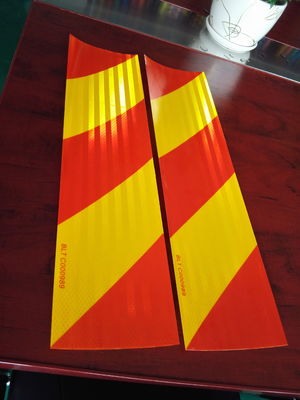 Veicolo pesante Riflettente Strisce rosse gialle Adesivo Camion rimorchio Marcatura posteriore riflettente Targa
