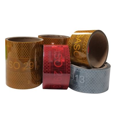 Mercato dell'Arabia Saudita Alta visibilità 5CM*25M Giallo Rosso Bianco Saso2913 Nastro accattivante Dm Saso 2913 Nastro riflettente automobilistico