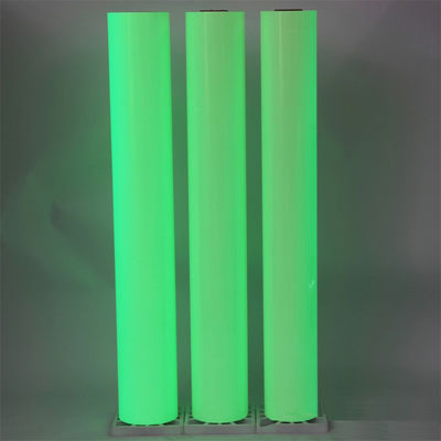 Adesivo notturno Film luminoso in foglio di vinile fotoluminescente Rollo fluorescente Luce verde per segnali di uscita di emergenza Brilla al buio