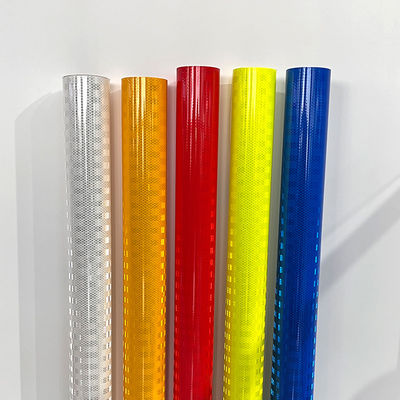48INCHx150FT Materiale fluorescente giallo verde Materiale di pellicola riflettente Materiale riflettente Rotolo di vinile per segnaletica stradale