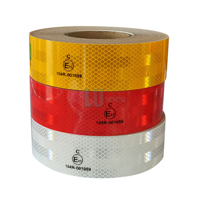 Adesivo di avvertenza di sicurezza riflettente adesivo di grado diamante Reflectiva Cinta ECE104R Nastro adesivo riflettente per camion lunghi