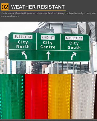 High Performance EGP Reflective Sheeting Film Micro Prismatic Structure Printable Tearable for Traffic Safety Warning Signs