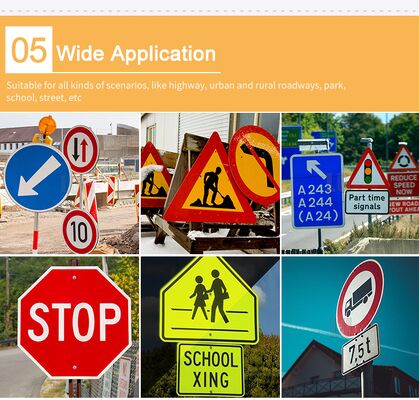 Pellicola riflettente microprismatica autoadesiva fluorescente giallo verde lime da 10 anni per segnali stradali ad alta visibilità