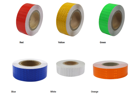 Rotolo di nastro riflettente a griglia colorata a nido d'ape in PVC di sicurezza per il traffico stradale, pellicola riflettente ad alta luminosità, per carrozzeria