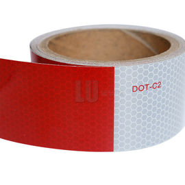 Red And White High Intensity Micro Glass Bead Reflective Conspicuity Tape