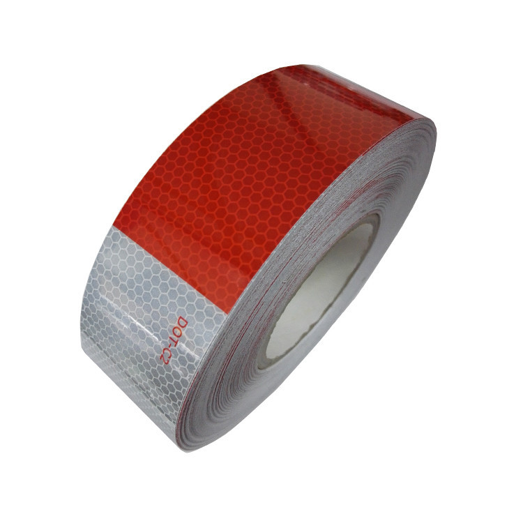 50mm Nastro riflettente rosso-bianco DOT-C2 Nastro riflettente luce