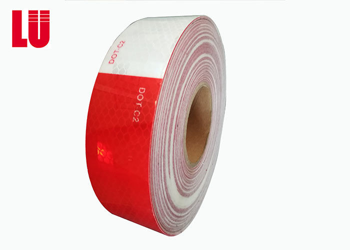 Nastro riflettente di C2 del punto rosso e bianco dell'alta radura di visibilità per i camion, punti riflettenti sulle cassette delle lettere