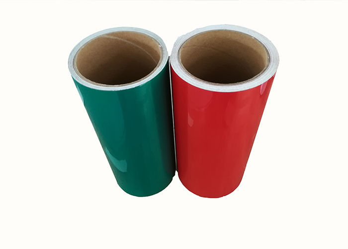 Film riflettente Red Green bianco del vinile del segno di traffico di Flexiable colorato su ordinazione