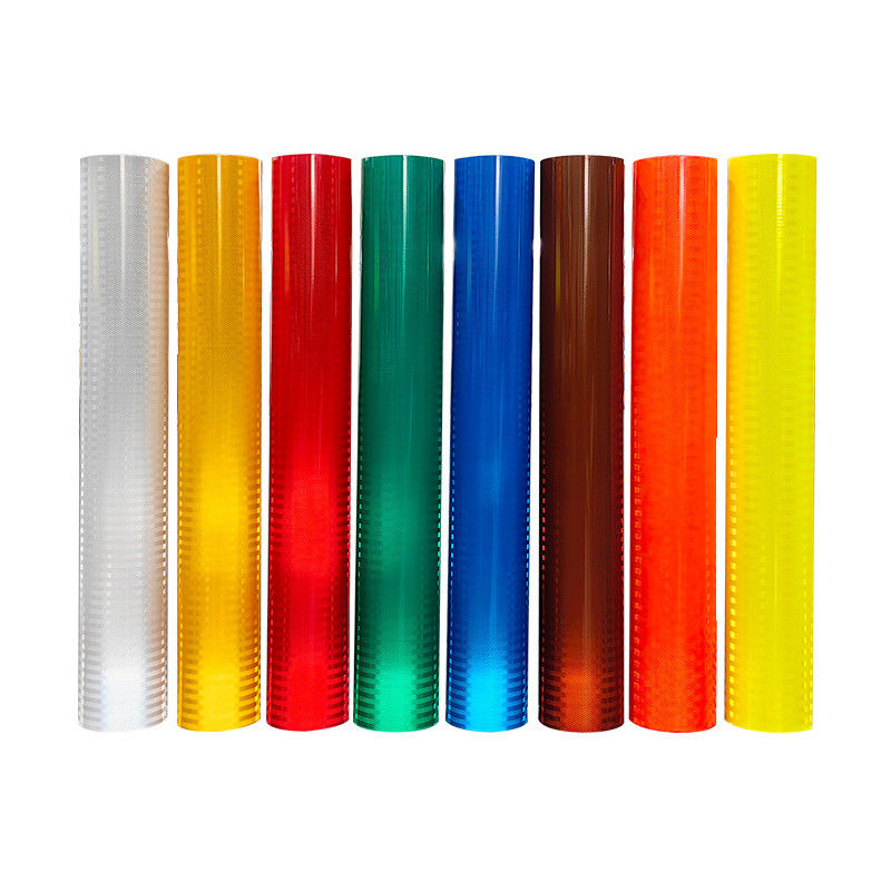 Rotolo di vinile riflettente prismatico EGP giallo in lattice per la sicurezza stradale ad alta visibilità