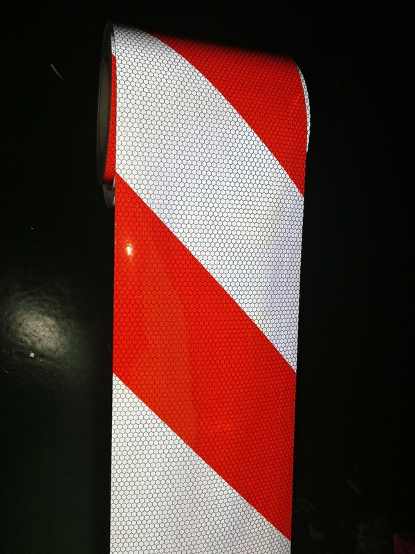 DIN30710 Nastro riflettente riflettente rosso bianco Chevron Nastro adesivo autoadesivo Rotolo riflettente