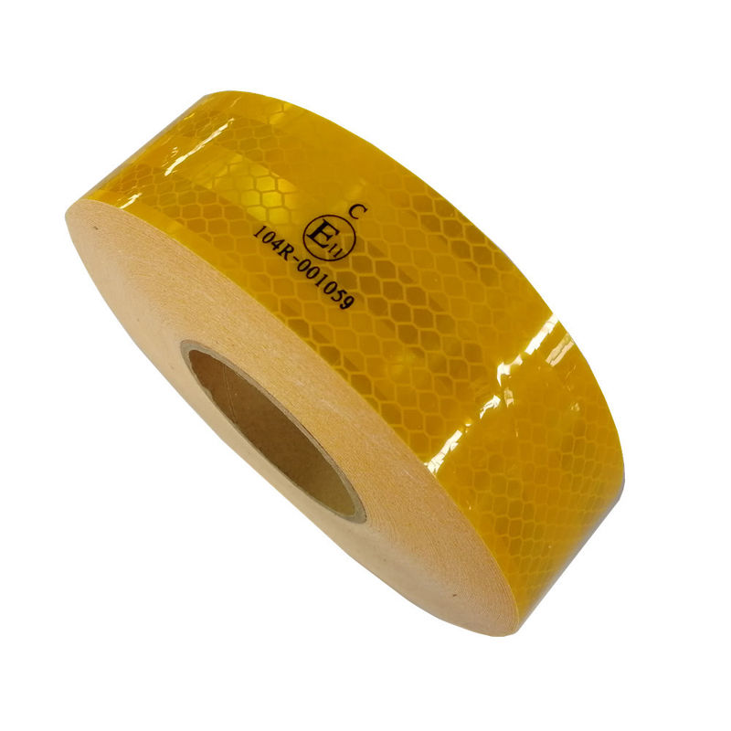 50mm*45.72m Dimensione nastro giallo di conspicuità adesivo riflettente 3 - 5 anni di durata
