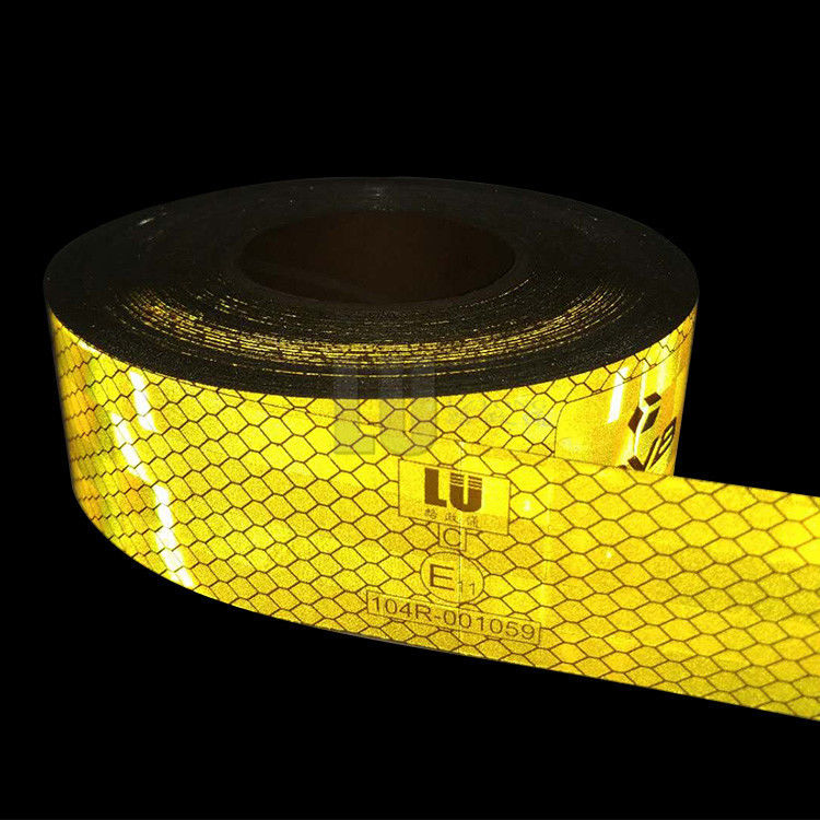 Norma autoadesiva di colore del nastro riflettente giallo ECE 104R 001059 di evidenza