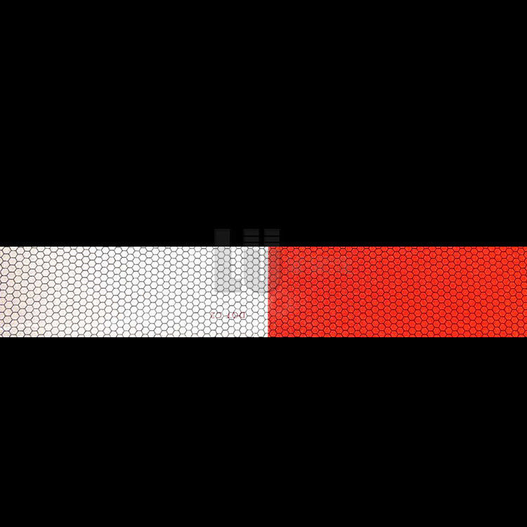 Nastro adesivo riflettente Dot C2 sensibile alla pressione, colore bianco e rosso