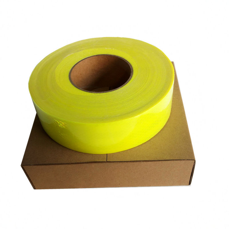 DOT Classe 1 Nastro riflettente prismatico di sicurezza Adesivo giallo fluorescente Set 2 "x 150"