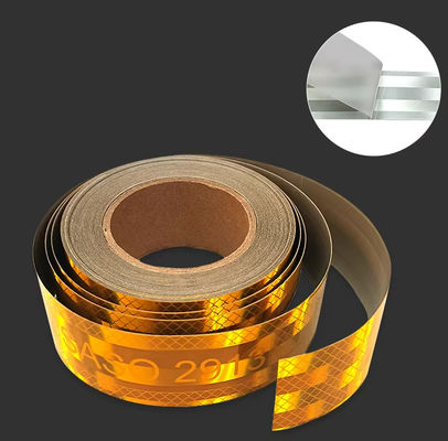 5cm 7.5cm 10cm Arabo Saudita Riflettente Avvertimento Nastro di sicurezza giallo SASO 2913 Nastro riflettente per veicoli