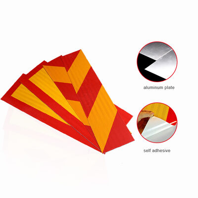 Sicurezza dei camion schermo di seta paraurti avvertenza riflettente adesivo retro riflettente nastro riflettente di vinile riflettente Chevron riflettente