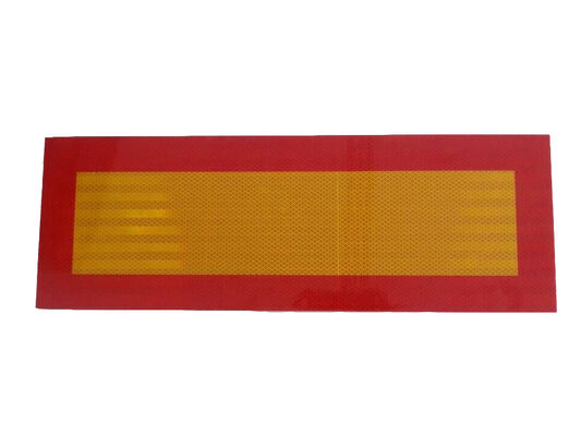 Adesivo di sicurezza del veicolo Targa di segnalazione posteriore riflettente Nastro riflettente adesivo di classe 1 per camion